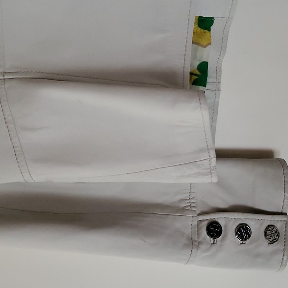 Tory Burch Winter White Sergeant Pepper Military Style Leather Jacket - Picture 14 of 16